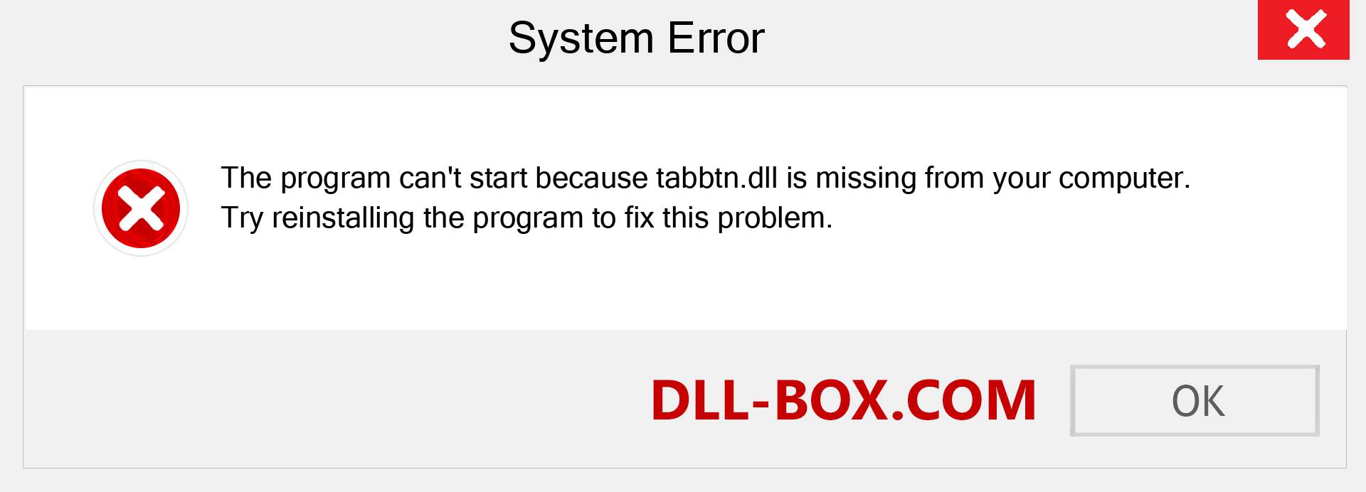  tabbtn.dll file is missing?. Download for Windows 7, 8, 10 - Fix  tabbtn dll Missing Error on Windows, photos, images